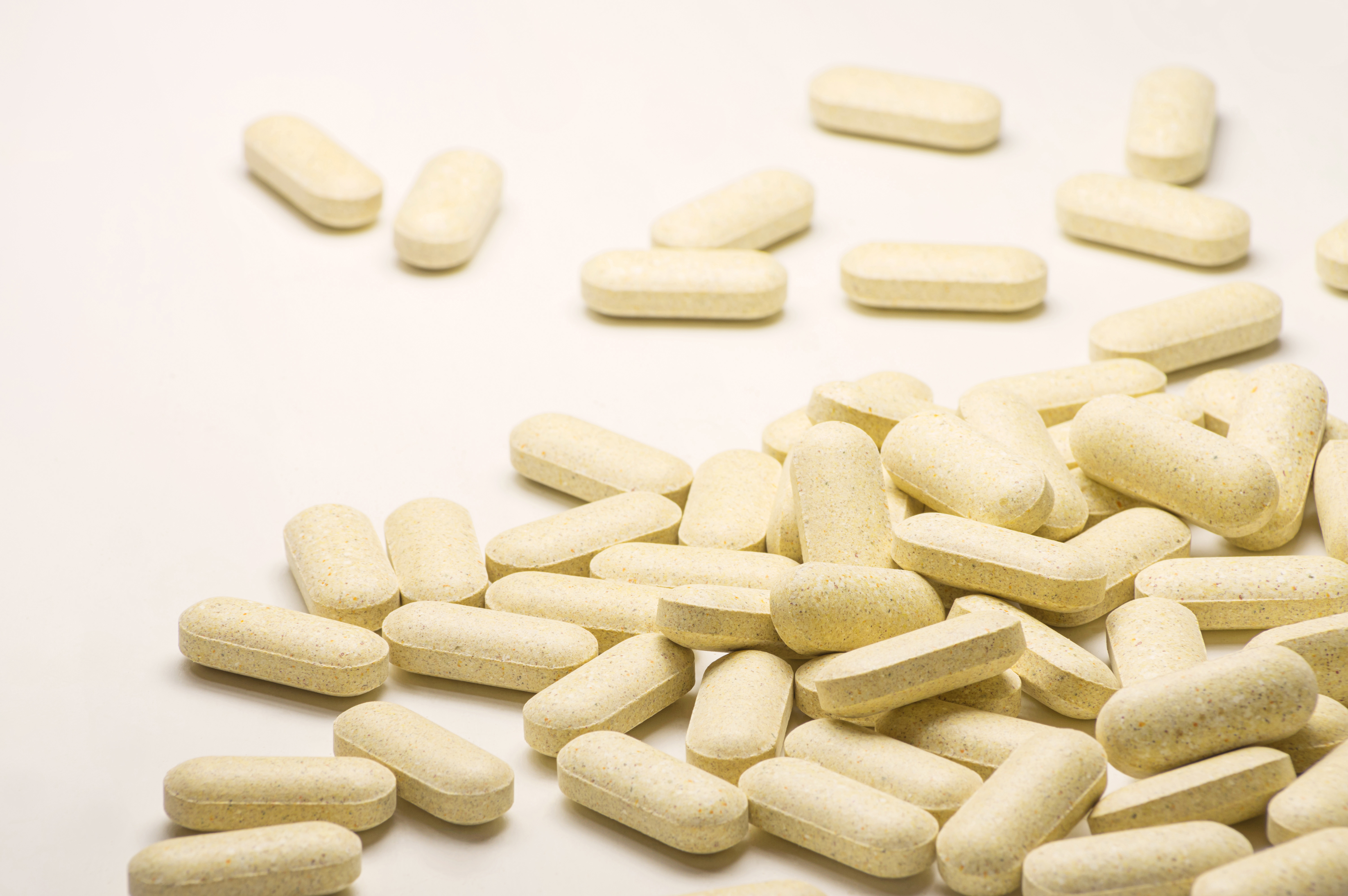 useful powdered dietary supplements. Organic food supplements macro photo