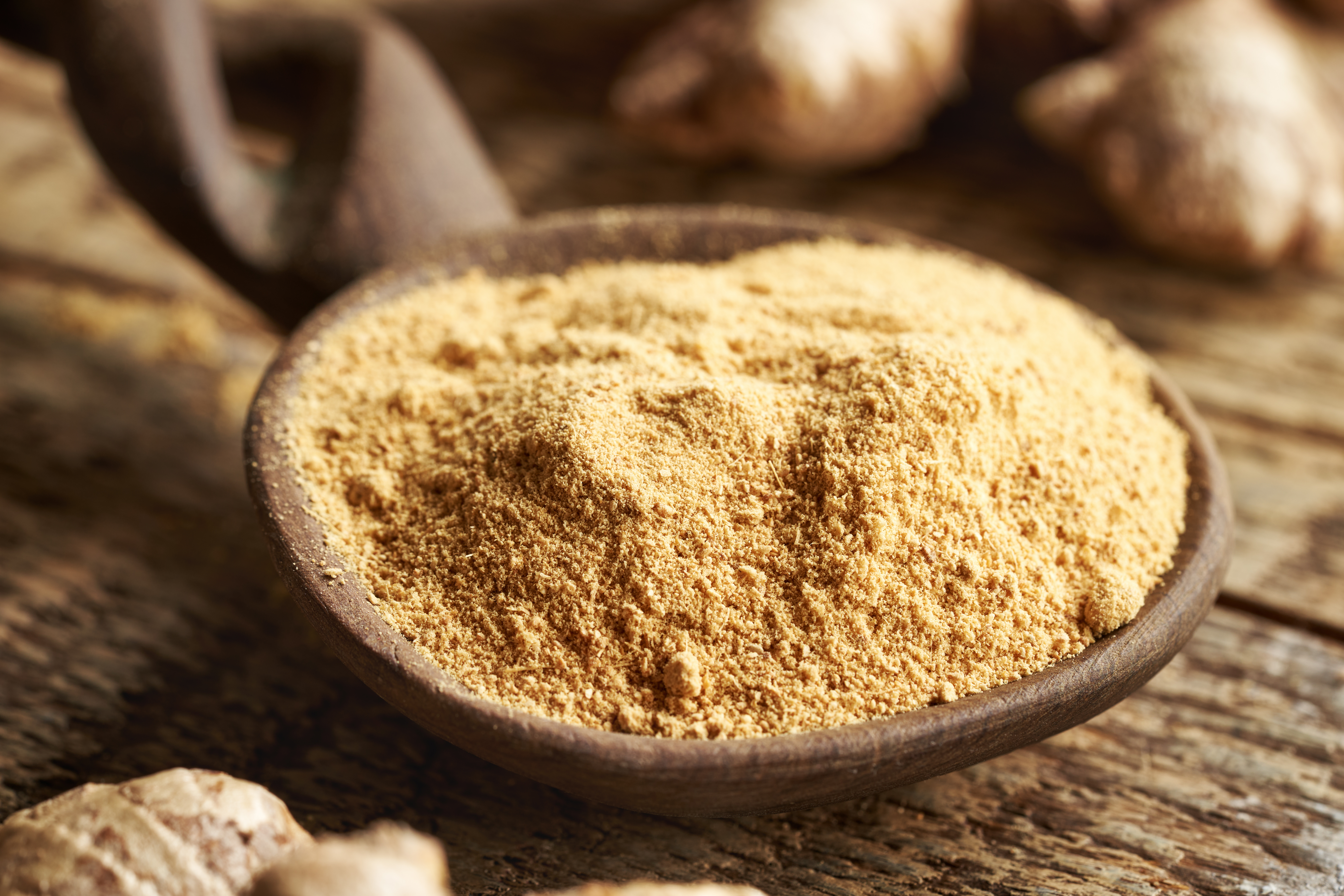 useful powdered dietary supplements. Organic food supplements macro photo